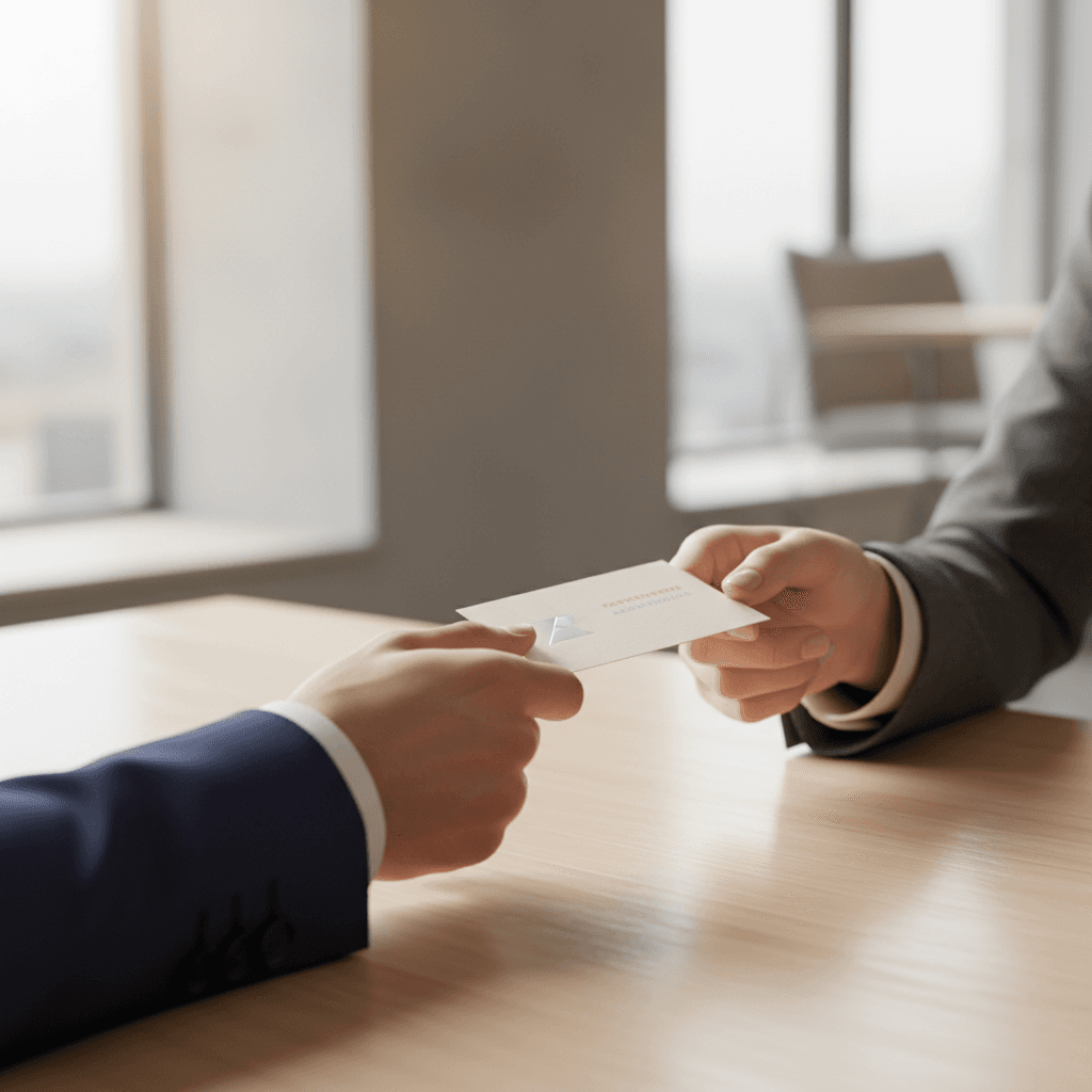 Professional networking and partnership moment